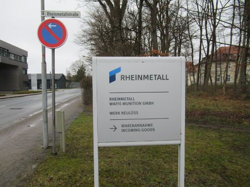 Rheinmetall Waffe Munition, Unterlüß, Deutschland, Rheinmetall Infotafel