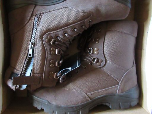 BW-Shop, Bundeswehr und mehr, Wittenberge, Deutschland, Mil-Tec® Army Tactical Boot mit Zipper Braun, Größe 45