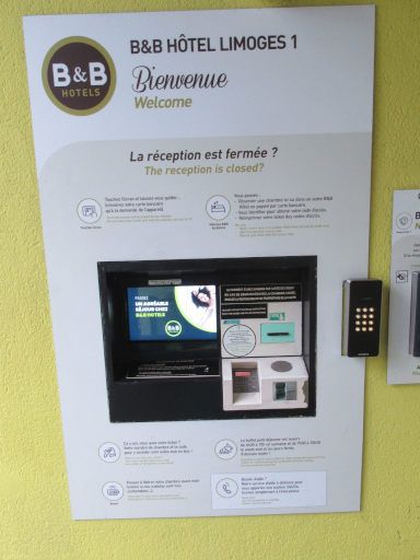 B&B Hotel Limoges 1, Limoges, Limoges, Frankreich, Check In Automat