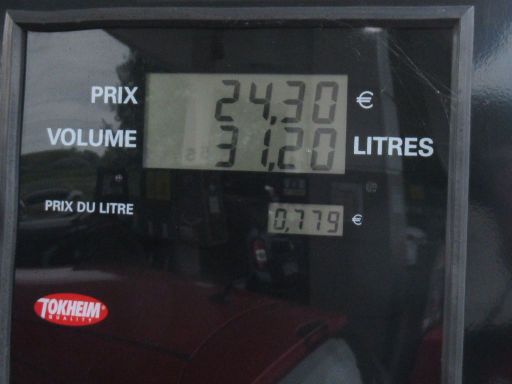 LPG, GPL, Autogas Tankstellen, Frankreich, Auchan Tankstelle 0,779 € pro Liter LPG im Juli 2021