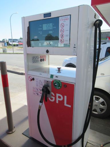 LPG, GPL, Autogas Tankstellen, Frankreich, Intermarché Les Mousquetaires Tankstelle im Juli 2021