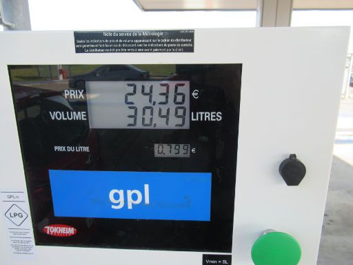 LPG, GPL, Autogas Tankstellen, Frankreich, Leclerc Tankstelle in 4000 Mont de Marsan im Juli 2021