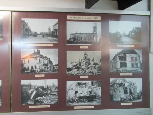 Kasematte Esch, Hatten, Frankreich, Hatten nach der Zerst&ouml;rung der US Army im Januar 1945