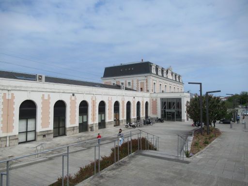 Hauptbahnhof Treffen Adolf Hitler Francisco Franco 1940, Hendaye, Frankreich, Blick auf den internationalen Bahnhof