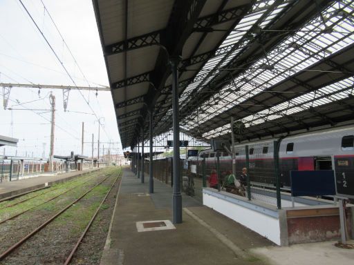 Hauptbahnhof Treffen Adolf Hitler Francisco Franco 1940, Hendaye, Frankreich, Original Gleis und &Uuml;berdachung