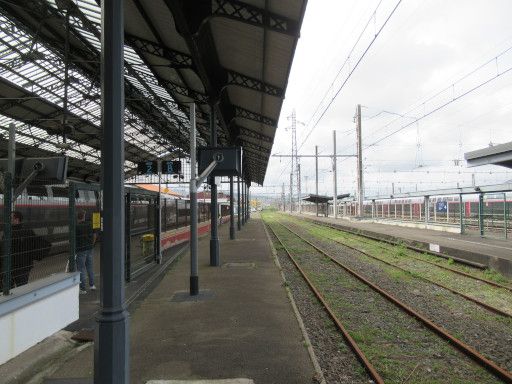 Hauptbahnhof Treffen Adolf Hitler Francisco Franco 1940, Hendaye, Frankreich, Original Gleis und &Uuml;berdachung