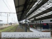 Hauptbahnhof Treffen Adolf Hitler Francisco Franco 1940, Hendaye, Frankreich, Original Gleis und &Uuml;berdachung