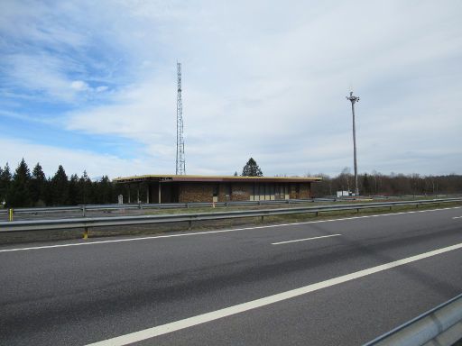 Grenzübergang La Chapelle, Frankreich – Beaubru, Belgien, ehemalige Grenzkontrollstelle Frankreich