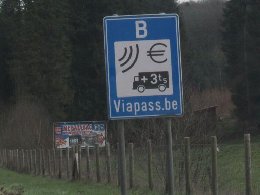 Grenzübergang La Chapelle, Frankreich – Beaubru, Belgien, Hinweise LKW Maut Belgien