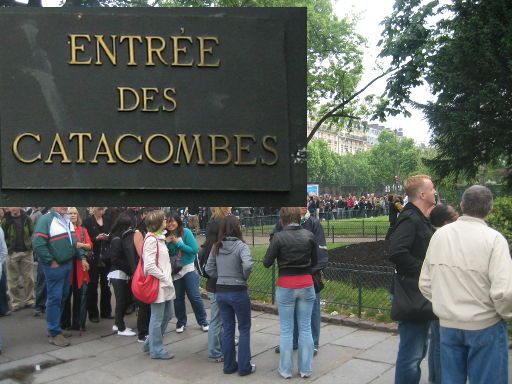 Paris, Frankreich, Warteschlange Eingang Katakomben von Paris