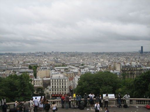 Basilika Sacré-Coeur de Montmartre, Paris, Frankreich, Ausblick bei schlechtem Wetter