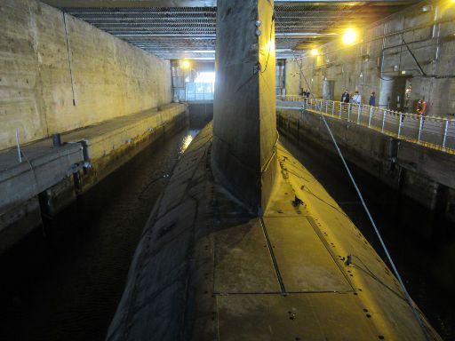 U-Boot Museum, L’Espadon, Saint Nazaire, Frankreich, U-Boot Espadon in der Schleuse