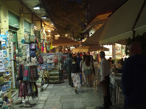 Athen, Griechenland, Fußgängerzone Stadtteil Plaka