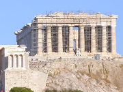 Athen, Griechenland, Akropolis Ansicht vom Filopappou Berg