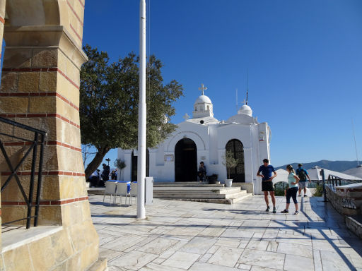 Lykabettus Aussichtspunkt, Athen, Griechenland, Saint George Kapelle Außenasicht