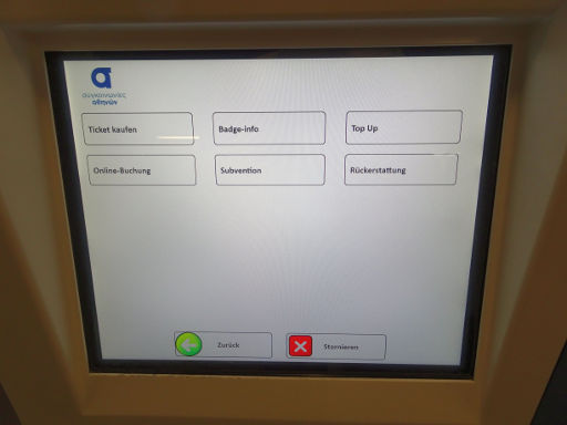 Metro, Athen, Griechenland, Fahrscheinautomat mit deutscher Sprachauswahl