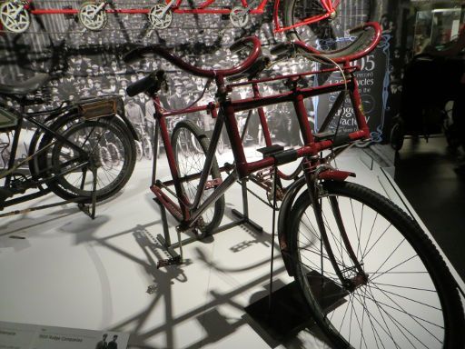 Coventry Transport Museum, Coventry, Großbritannien, Doppelsitzer Fahrrad