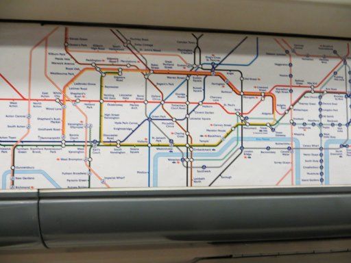 Transport for London, London, Großbritannien, Plan vom Streckennetz