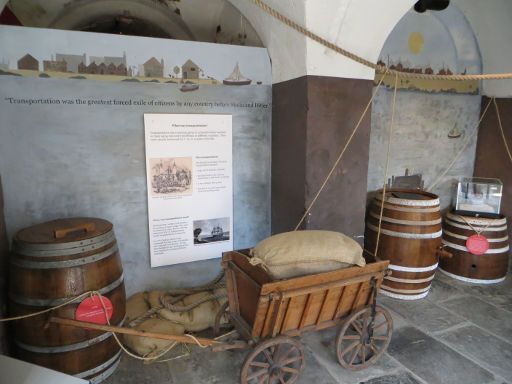 Galleries of Justice Museum, Nottingham, Großbritannien, Ausstellung Gefangenentransport nach Australien