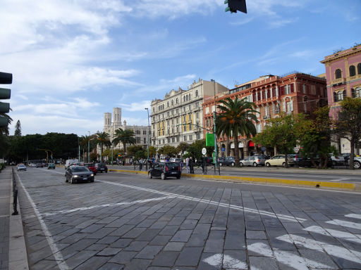 Cagliari, Italien, Via Roma am Hafen