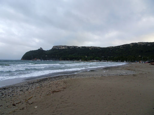 Cagliari, Italien, Poetto Blick Marina Piccola