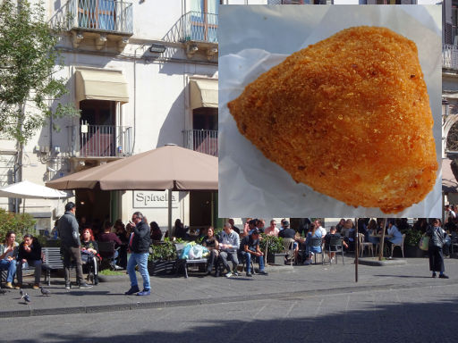 Catania, Italien, Arancino al Ragú von Spinella