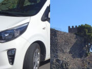 Mietwagen Rundreise im Kia Picanto, Catania, Italien, Aci Castello, Burg am Meer