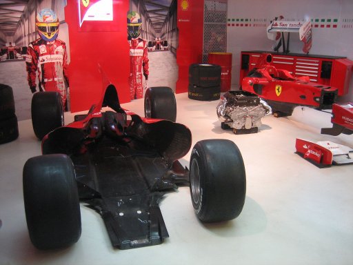 Ferrari Museum Maranello, Italien, Formel 1 Fahrzeug Bestandteile