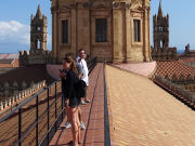 Kathedrale, Palermo, Italien, Dachfrist schmaler gesicherter Weg