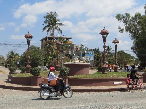 Kampot, Kambodscha, Denkmal Salzarbeiter