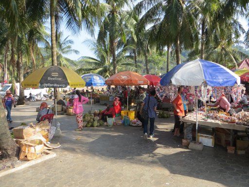 Kampot, Kambodscha, Captain Chim’s Grand Kampot Tour, Markt in Kep