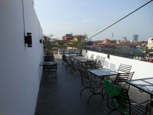 Sary’s Guesthouse, Phnom Penh, Kambodscha, Rooftop Bar und Restaurant