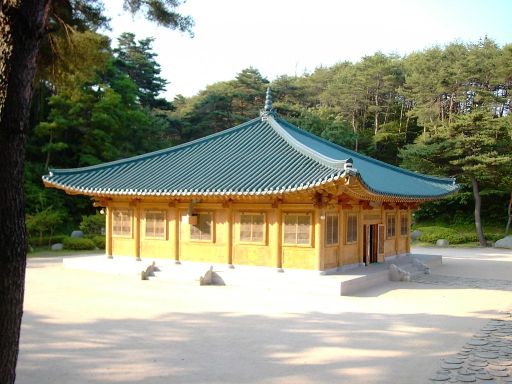 Korea, Naksan Beach, neues Holzhaus