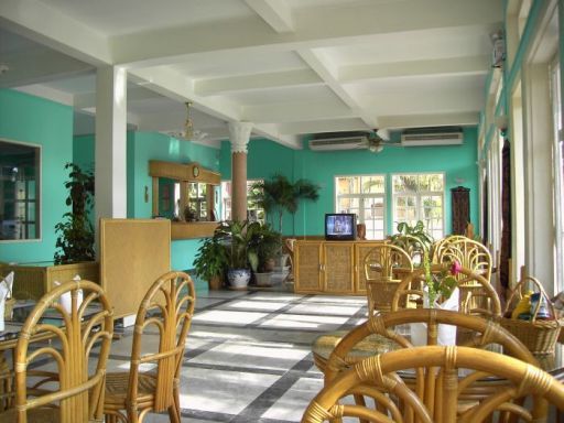Day Inn Hotel, Vientiane, Laos, Empfangshalle und Frühstücksraum