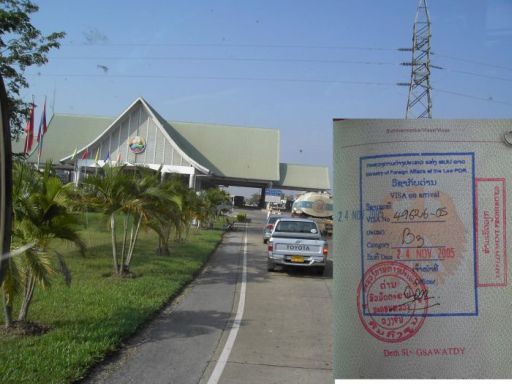 Laos Einreise Grenzübergang Nong Khai Thailand, Reisepass und Visa