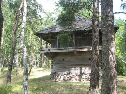 Ethnografisches Freilichtmuseum, Riga, Lagerhaus aus der Region Ludza