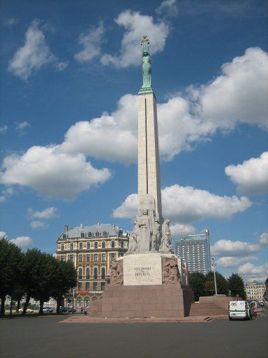 Riga, Lettland, Freiheitsstatue