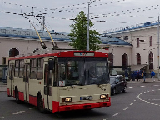 Vilnius, Litauen, Trolleybusse mit elektrischer Oberleitung