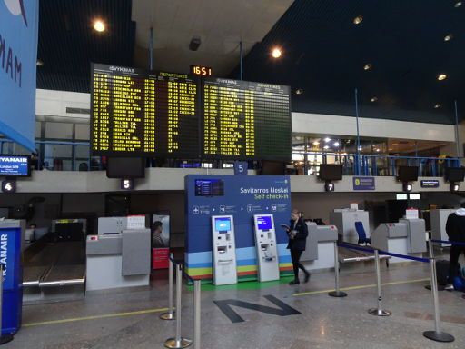 Flughafen Vilnius VNO, Litauen, Terminal Check-In Bereich