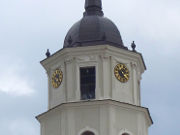 Glockenturm der Kathedrale Sankt Stanislaus, Vilnius, Litauen, Ansicht am Katedros Platz