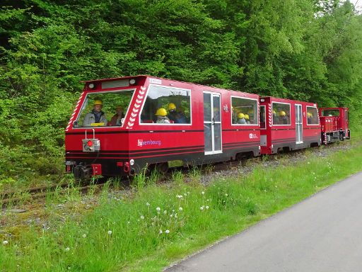 MNM Nationales Bergbaumuseum, Rumelange, Luxemburg, Fahrt mit den Zug