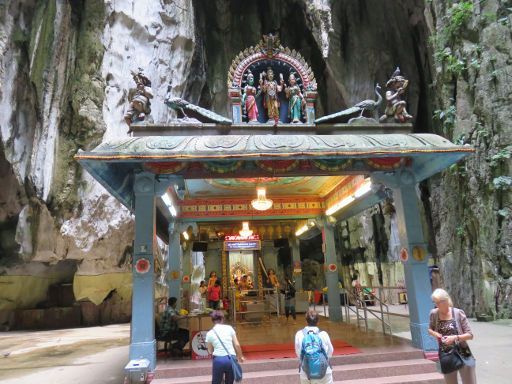 Batu Höhlen, Kuala Lumpur, Malaysia, indischer Tempel in der zweiten Höhle