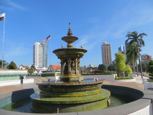 City Gallery Heritage Tour, Kuala Lumpur, Malaysia, Queen Victoria Brunnen am Platz der Unabhängigkeit