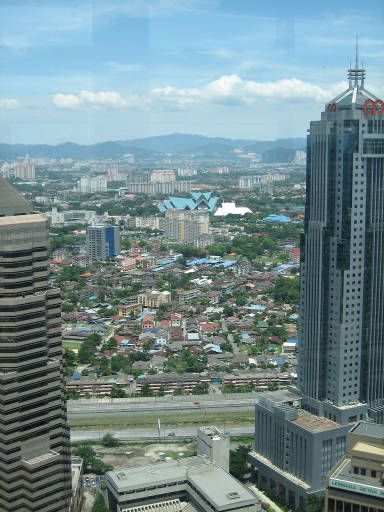 PETRONAS Twin Towers, Kuala Lumpur, Malaysia, Blick von der Skybridge