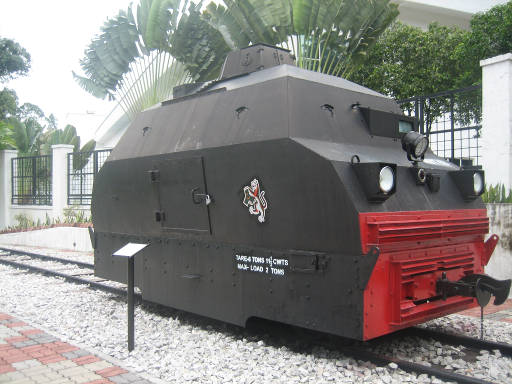 Polizei Museum, Kuala Lumpur, Malaysia, gepanzertes Schienenfahrzeug