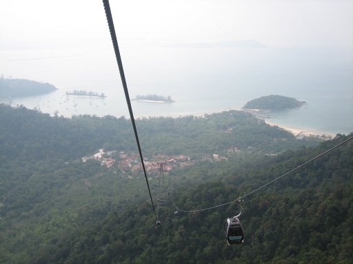 Langkawi Cable Car, Langkawi, Malaysia, Blick zurück zur Talstation