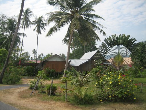 Langkawi, Malaysia, typisches altes Holzhaus