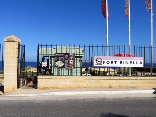 Fort Rinella, Kalkara, Malta, Eingang auf das Gelände