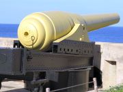 Fort Rinella, Kalkara, Malta, Kanone mit 100 Tonnen Gewicht