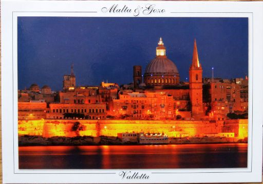 Postkarte Valletta – Madrid Versand 21.05.2018